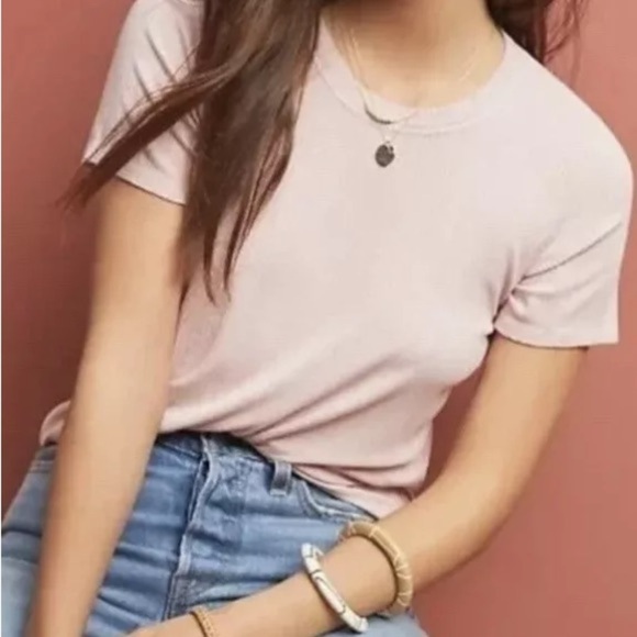 ANTHROPOLOGIE / CLOTH & STONE Ribbed Tee - Picture 2 of 12